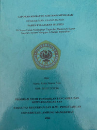Image of Laporan Kegiatan Asisten Mengajar Di MAN 1 Banjarmasin Tahun Pelajaran 2022-2023