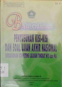 Image of Penyusunan Kisi-kisi dan soal Ujian Akhir Nasional Berdasarkan kompetensi lulusan tingkat MTS dan MA