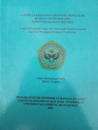 Image of Laporan Kegiatan Asisten Mengajar Di MAN 1 Banjarmasin Tahun Pelajaran 2022/2023